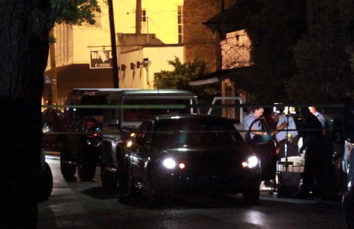 The crash involved a Chevrolet Impala in front, Smith's Mercedes SUV in the center, and a Hummer in the rear, police say. (Robert Morris, UptownMessenger.com)