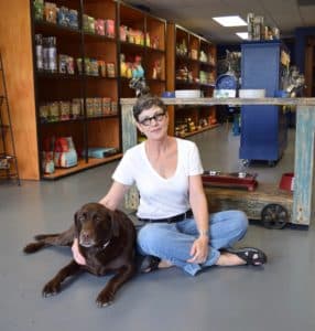 Shopkeeper Belinda Wharton and Cassie