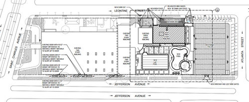 The site plan for proposed expansion of the Jewish Community Center. (via City of New Orleans)