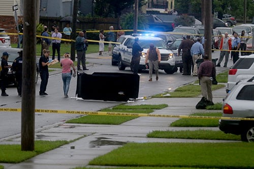 On Thursday police responded to a fatal shooting in the 2200 block of Peniston street uptown. (Zach Brien, UptownMessenger.com)