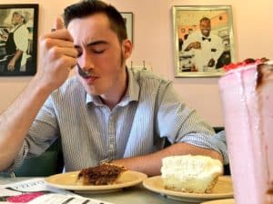 University of Vermont freshman Stephen Tonra, Pecan Pie, Coconut Cream Pie, and Cherry Chocolate Freeze (Kristine Froeba)