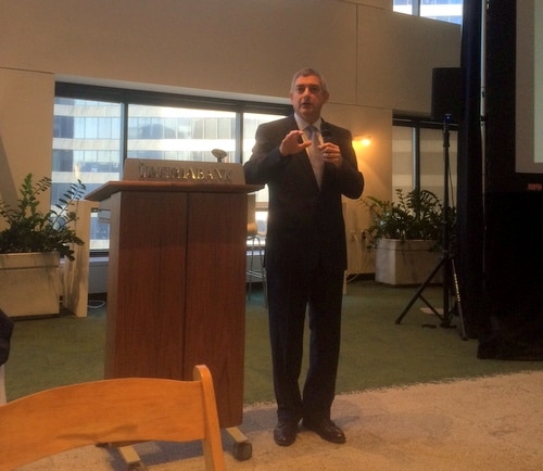 Jay Dardenne speaks to the Bureau of Governmental Research in New Orleans on Thursday morning. (photo by Danae Columbus for UptownMessenger.com)