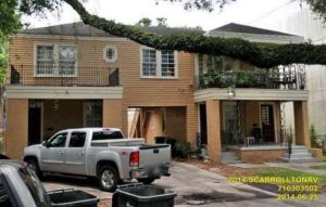 The house at 2014-2018 South Carrollton will be demolished to make way for the play yard. (via City of New Orleans)