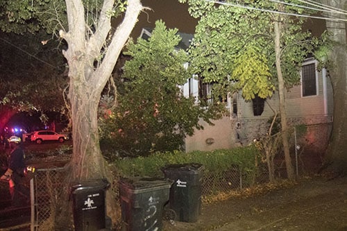 A fire badly burned the home at 2119 Calhoun street near Tulane and Loyola University. All of the residents were able to escape the residence without harm, but the building itself was substantially burned.