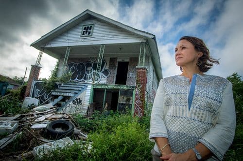 Katherine Theall of Tulane University's School of Public Health and Tropical Medicine is the principal investigator in the study of blight and violence. (Photo by Paula Burch-Celentano via Tulane University)